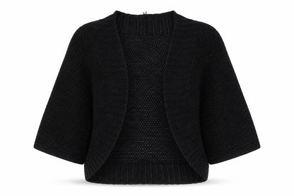 Next Women's Black Open-Knit Cardigan XL