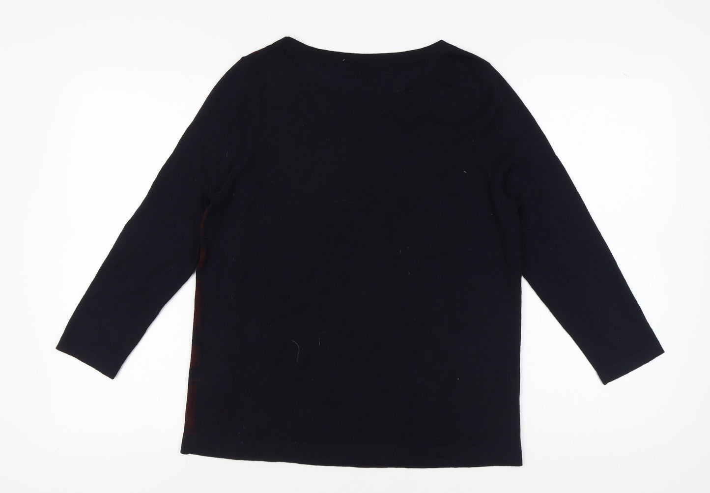 Phase Eight Women's Black Check Jumper Size 14