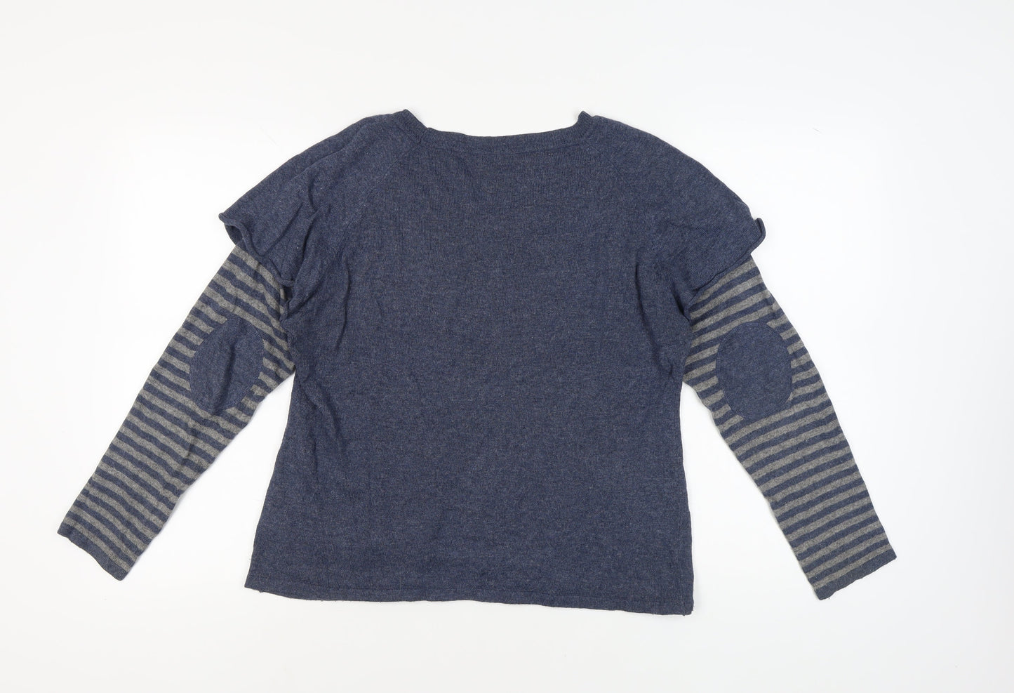 Roman Women's Blue Striped Pullover Jumper Size 16