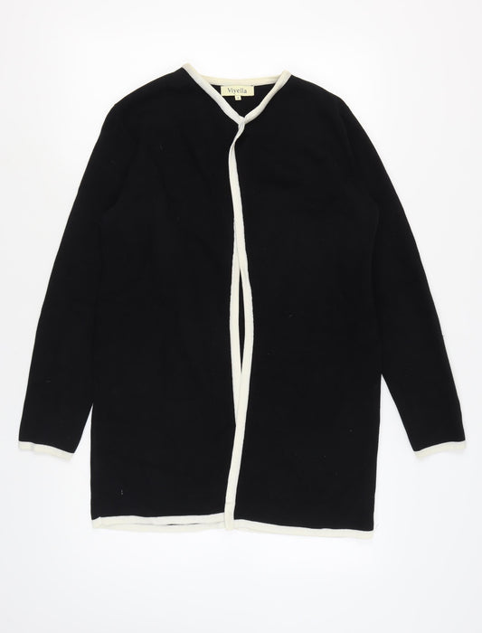 Viyella Women's Black Cardigan M 100% Cotton