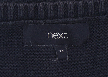 Next Women's Black & White Striped Pullover Jumper Size 12