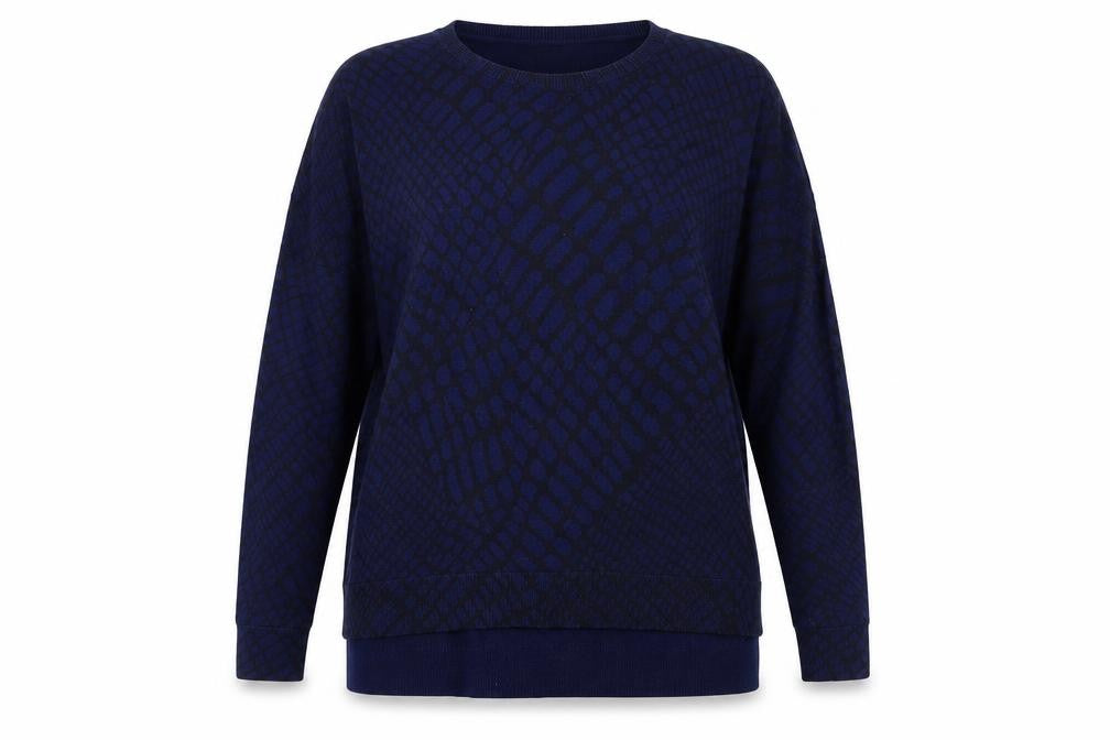 Whistles Women's Blue Geometric Pullover Jumper Size 8