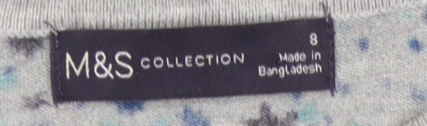 Marks and Spencer Women's Grey Star Jumper Size 8