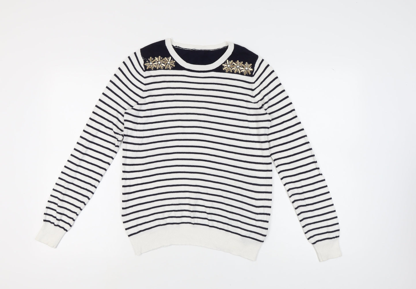 Oasis Women's Striped Pullover Jumper M