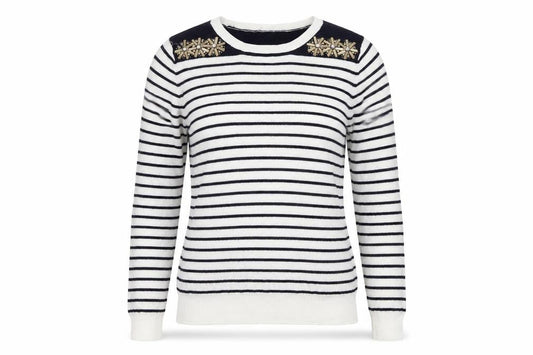 Oasis Women's Striped Pullover Jumper M