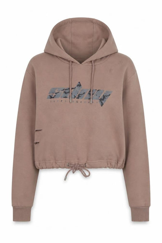 SDNY Women's Brown Hoodie UK 10, Casual Hooded Sweatshirt