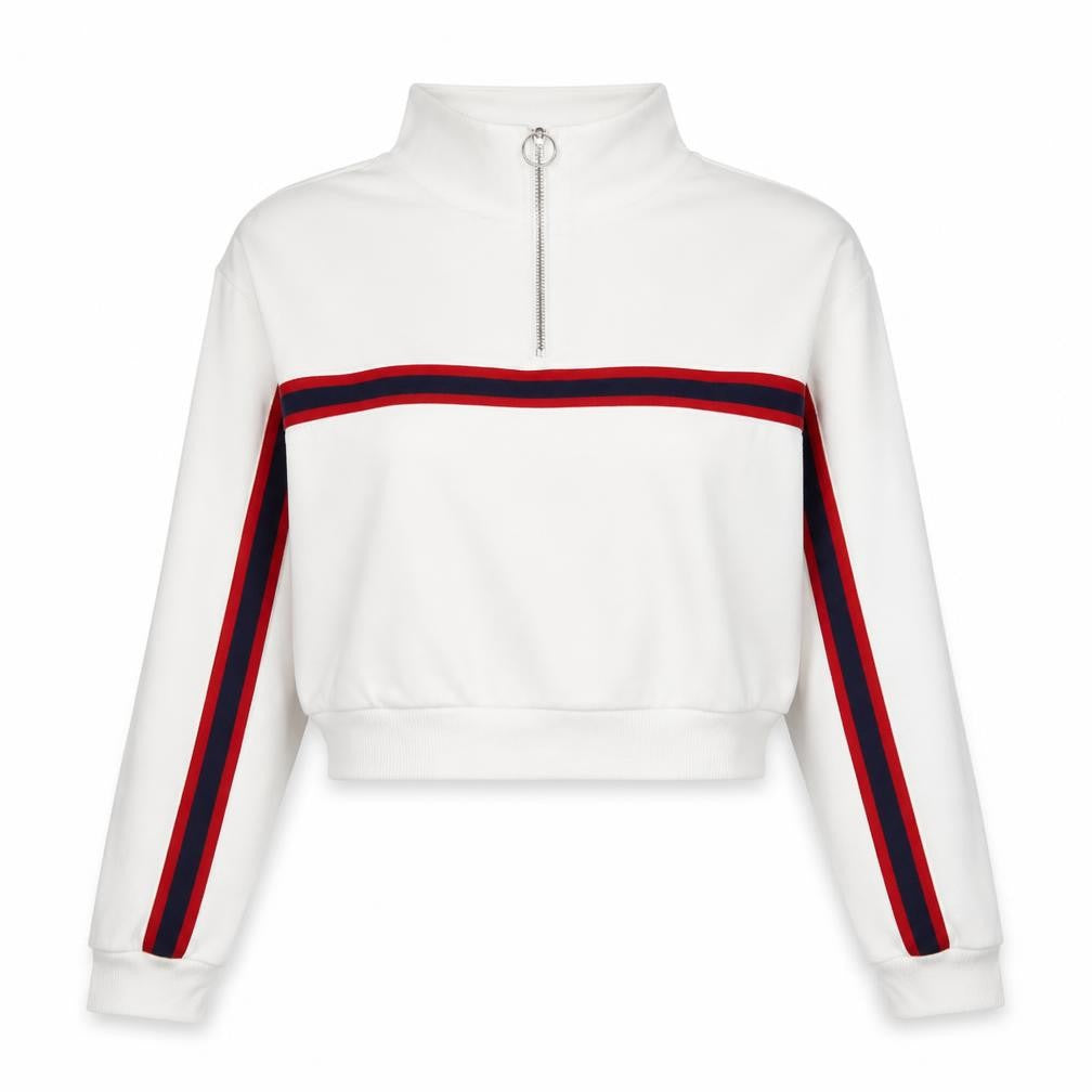 Divided Women's White Pullover Cropped Sweatshirt S