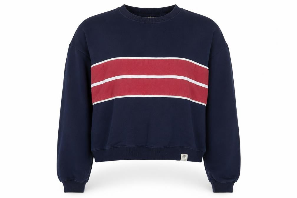 Pull & Bear Blue Graphic Pullover Sweatshirt - Size 12