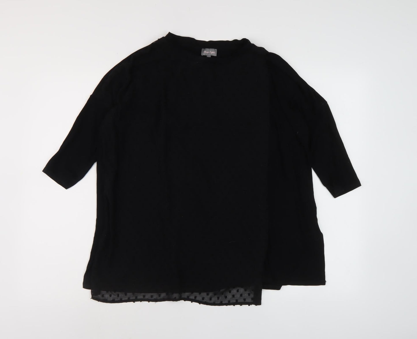 Phase Eight Black 10 Women's Top 3/4 Sleeve