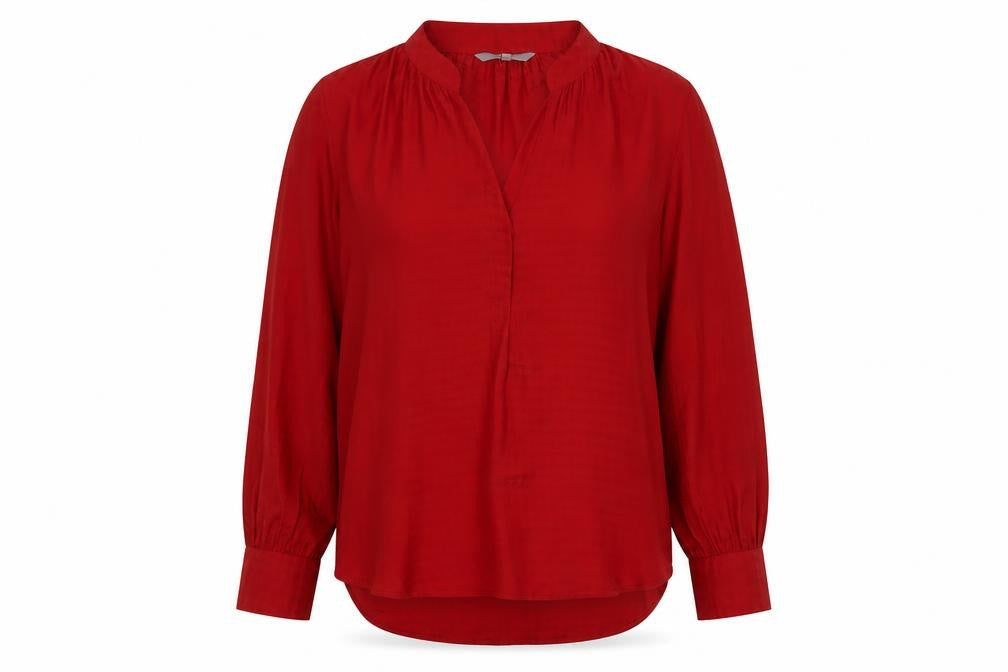 Next Women's Red 12 Blouse, Long Sleeve, Polyester
