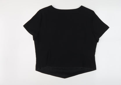 Debut Women's Black Beaded Top Size 16