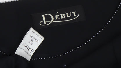 Debut Women's Black Beaded Top Size 16