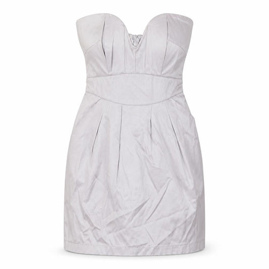 Lipsy Women's Grey Strapless Party Dress Size 10