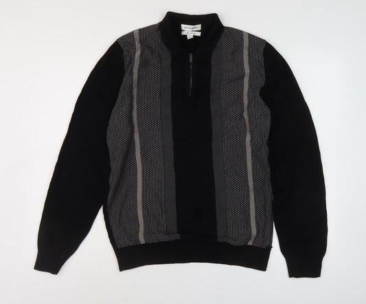 Marks and Spencer Men's Black Pullover Jumper, Size L
