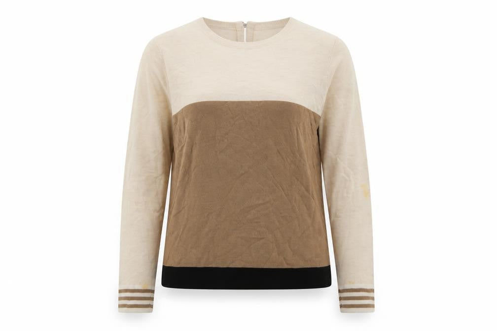 Principles Women Beige Crew Neck Wool Jumper Size 16