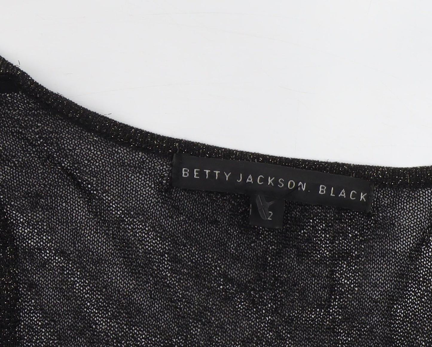 Betty Jackson Black Women's Black Cardigan V-Neck Light