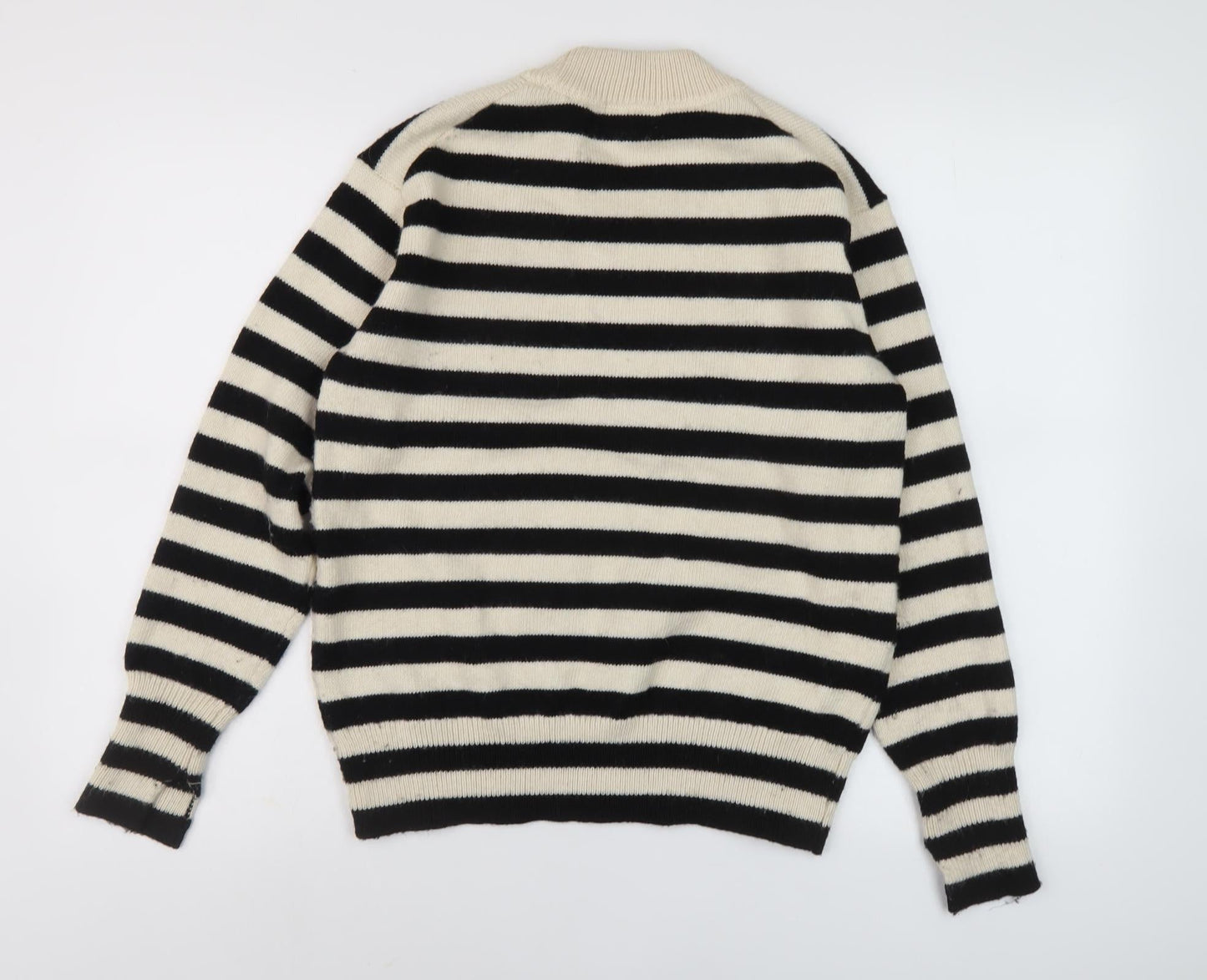 H&M Women's Black Striped Pullover Jumper S