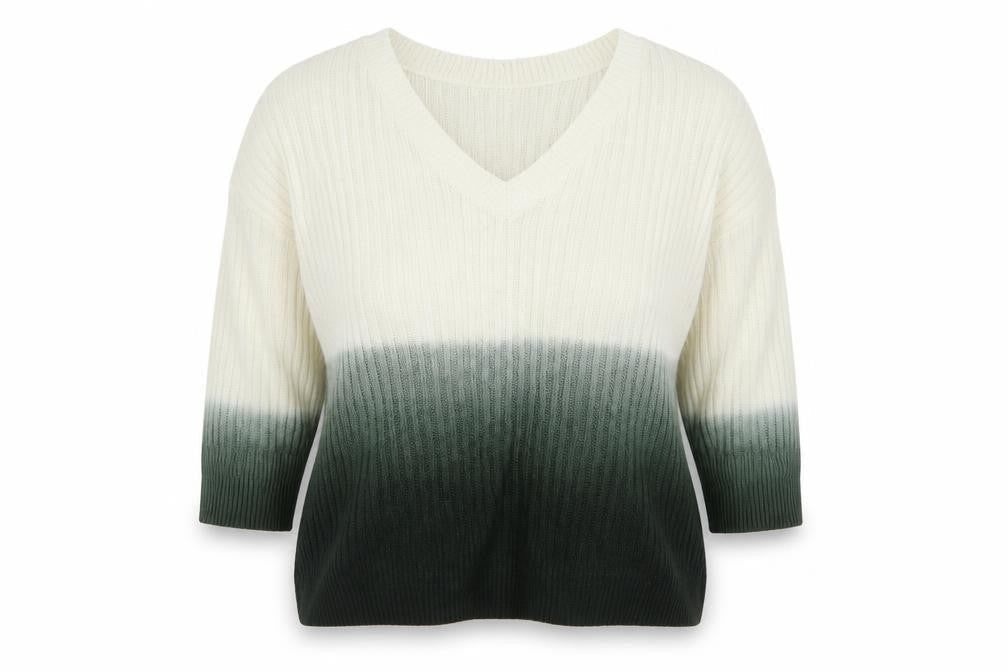 Topshop Women's Ivory Pullover Jumper, UK Size 12, V-Neck