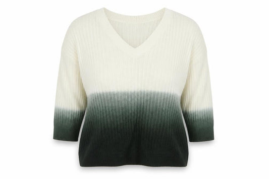 Topshop Women's Ivory Pullover Jumper, UK Size 12, V-Neck