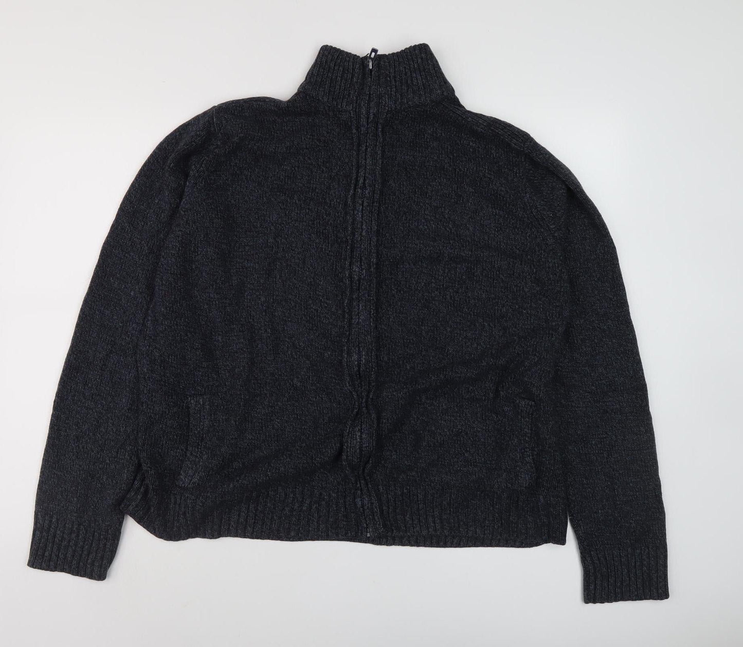 Marks and Spencer Men's Black XL Knit Zip Jacket