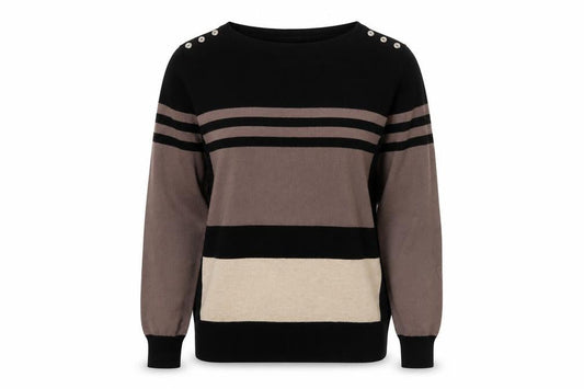 Wallis Women's Multicoloured Striped Pullover Jumper Size 12