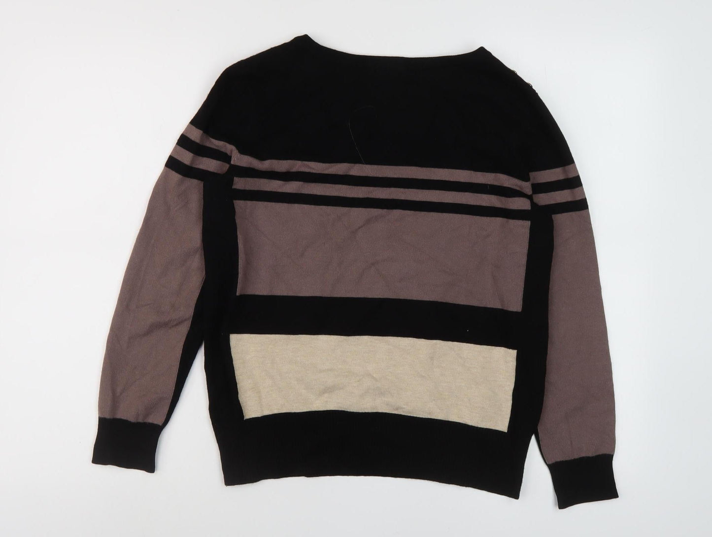 Wallis Women's Multicoloured Striped Pullover Jumper Size 12