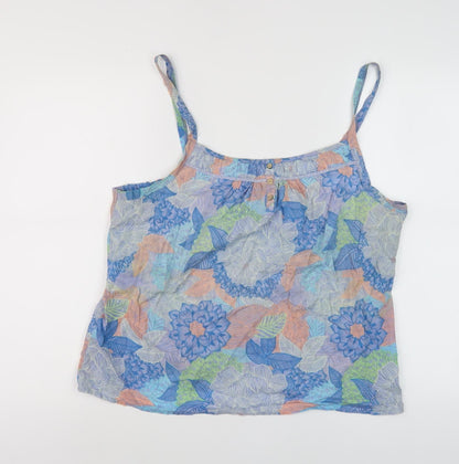 Additional front view of Mantaray Floral Camisole Top, Women's Multi, size 4, Spring Style