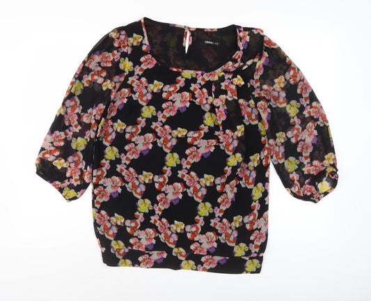 Oasis Women's Multicoloured Floral Tunic Blouse, Size 12