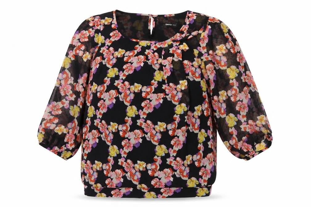 Oasis Women's Multicoloured Floral Tunic Blouse, Size 12