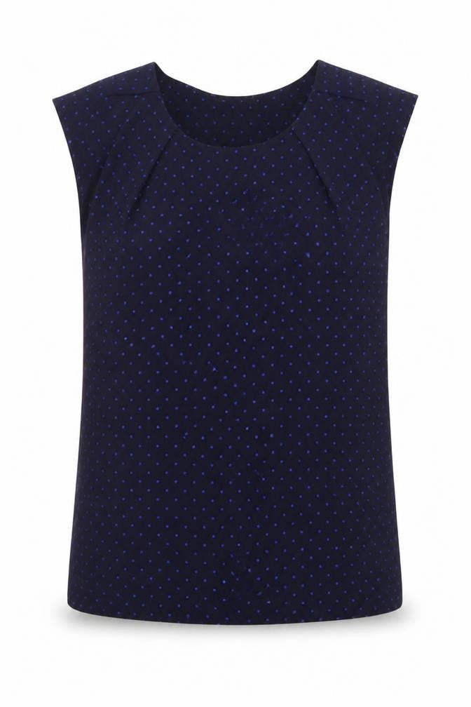 Gap Women's Blue Polka Dot Sleeveless Blouse XS