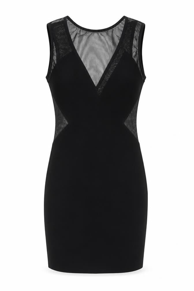 Mae Collection Women's Black Petite Bodycon Dress