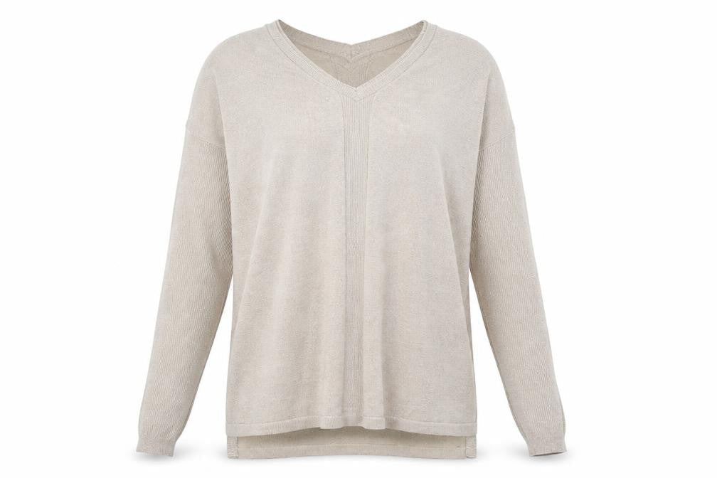 Next Women's Beige V-Neck Jumper Size 10