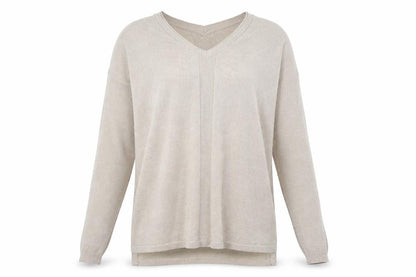 Next Women's Beige V-Neck Jumper Size 10