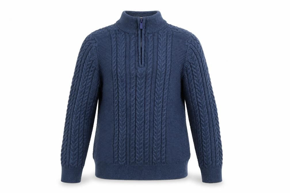 Next Boys Blue Cable-Knit Pullover Jumper, 11 Years