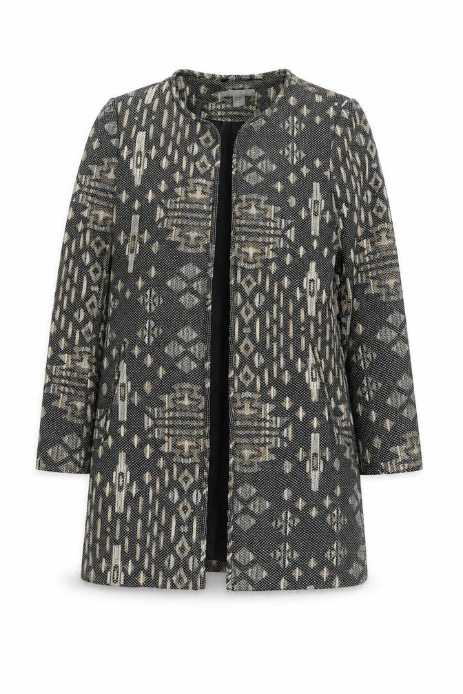 H&M Women’s Black Geometric Pattern Classic Jacket