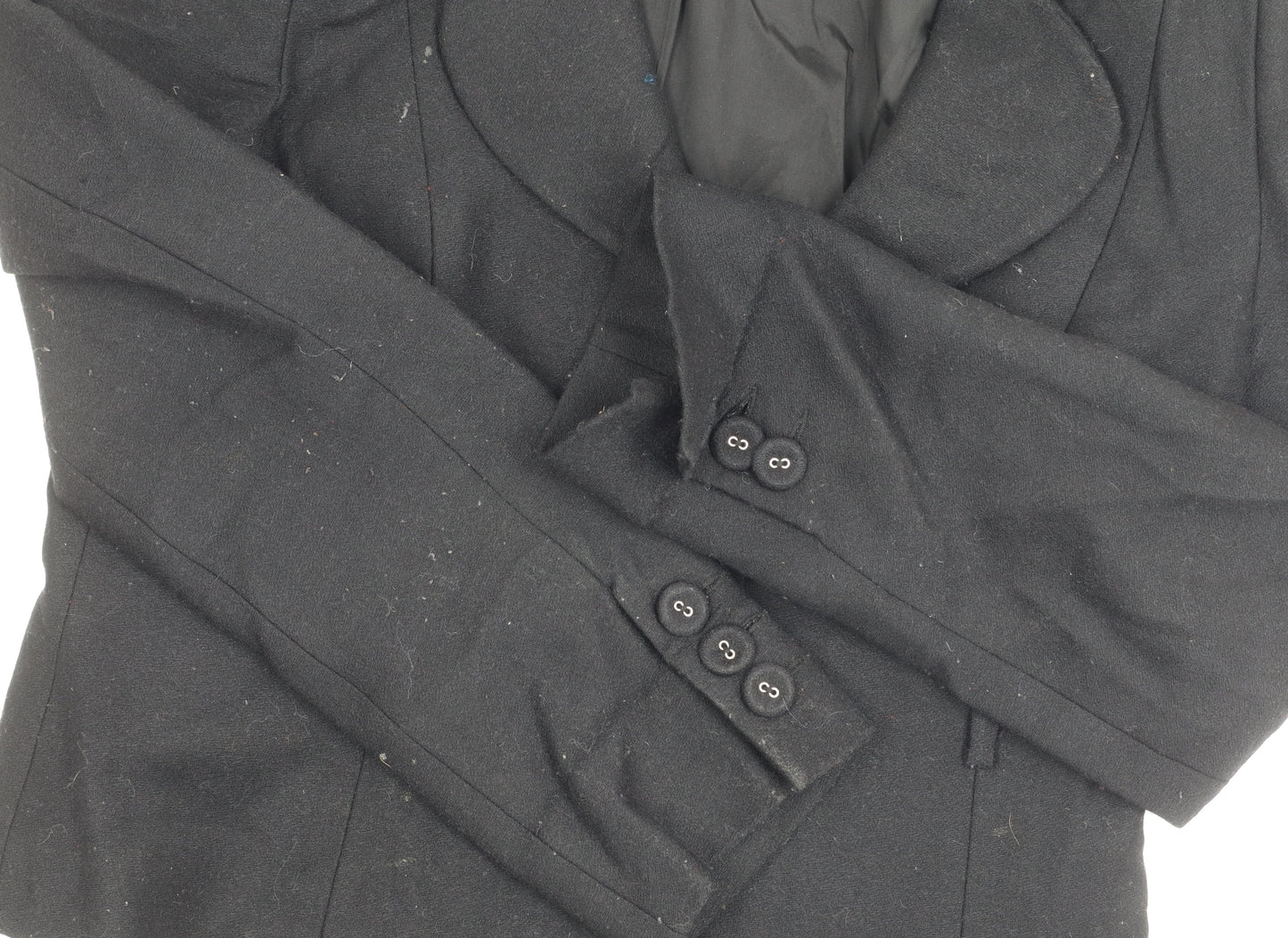 Coast Women's Black Wool Blazer, Size 16, Elegant Business Wear