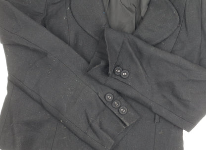 Coast Women's Black Wool Blazer, Size 16, Elegant Business Wear
