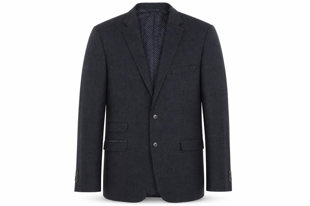 Jigsaw Men's Grey Wool Blazer 42R Single-Breasted