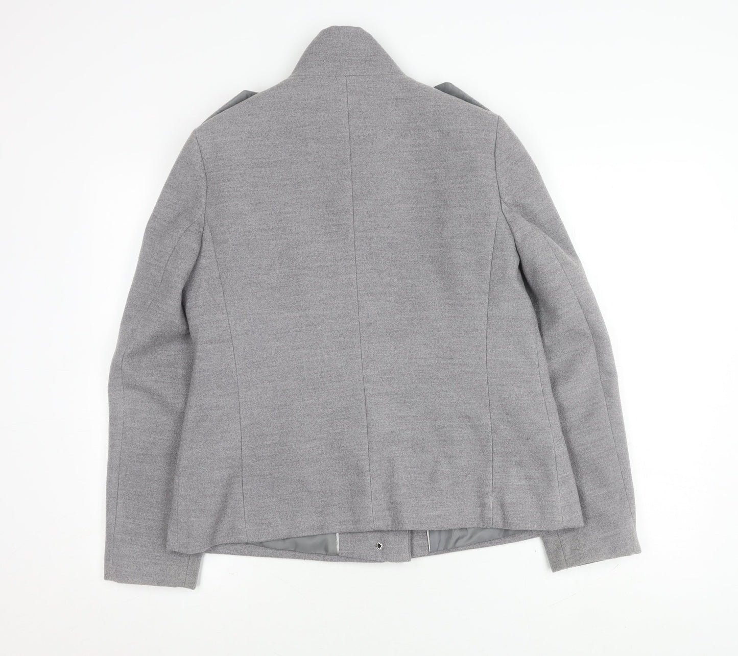 Marks and Spencer Women's Grey Jacket, Size 12, Collared
