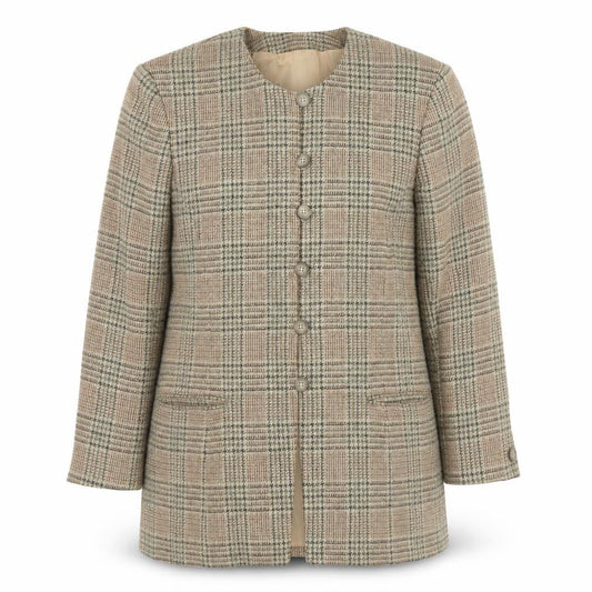 Liz Claiborne Beige Plaid Blazer for Women Size 16