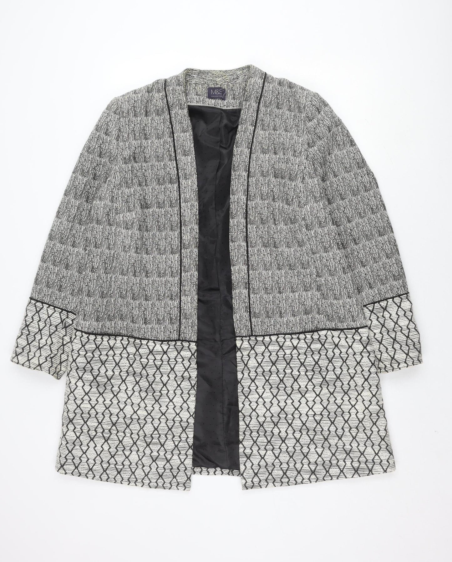 Marks and Spencer Women's Black Jacket - Size 16