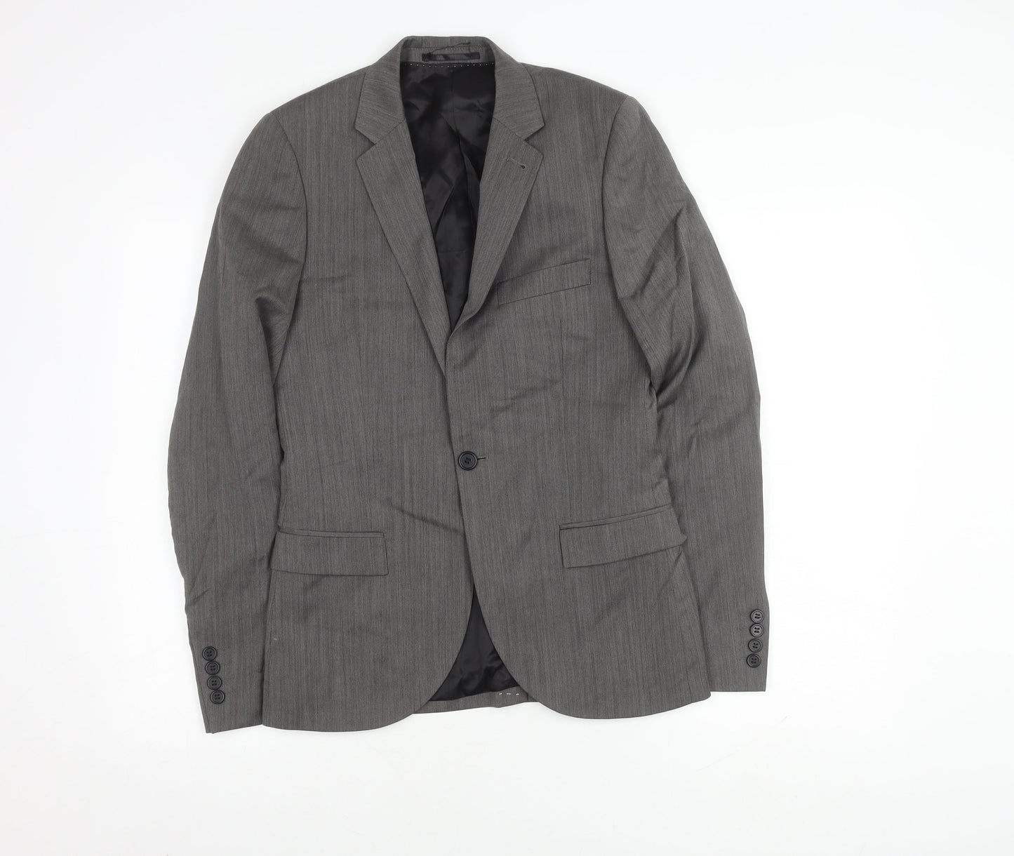 Topman Men's Grey Suit Jacket, Size 34