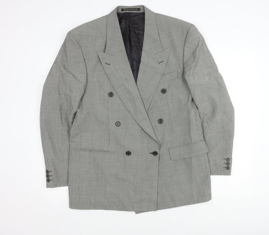 St. Michael Men's Black & White Check Blazer, 40R