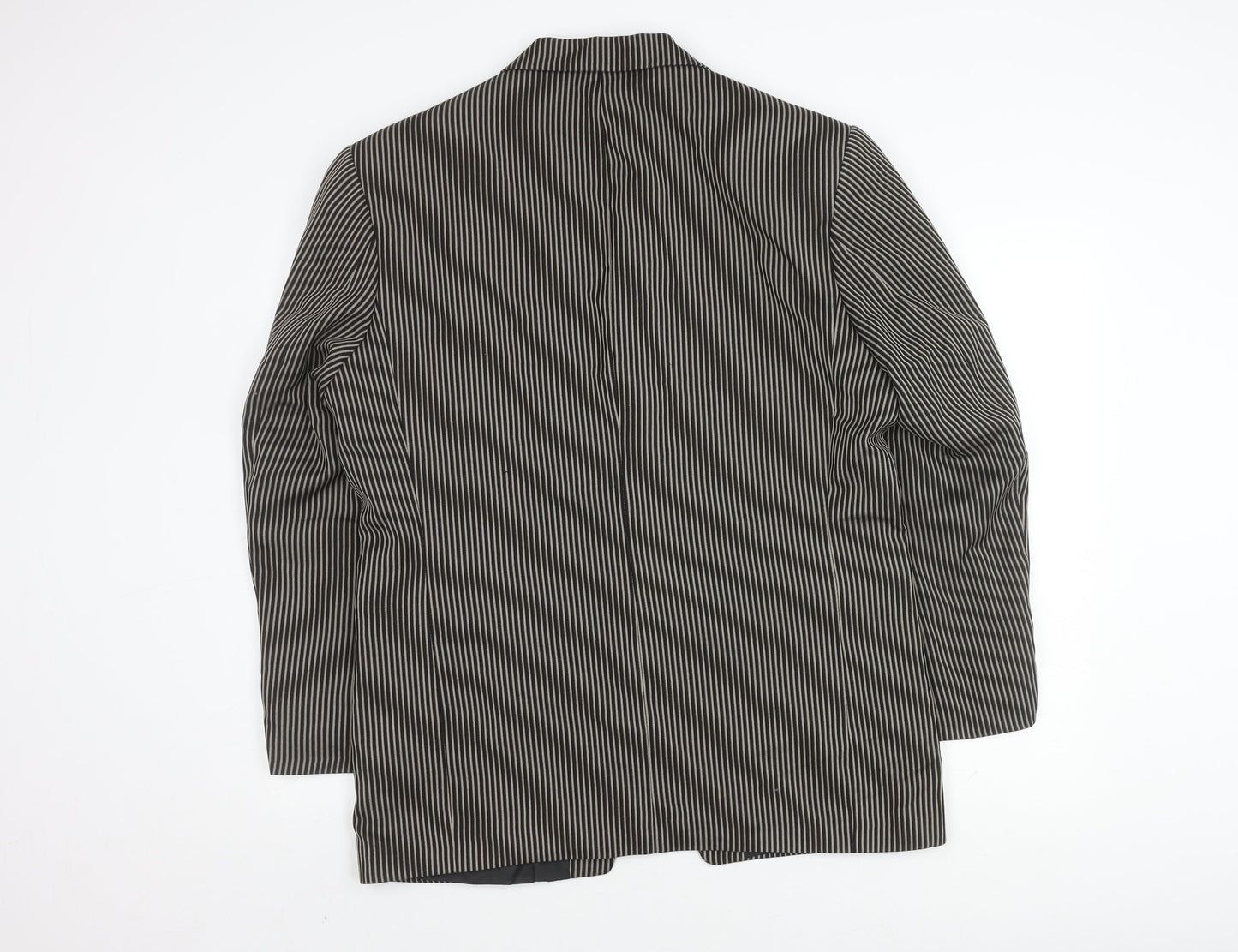 Woods & Gray Men's Black Striped Blazer Large