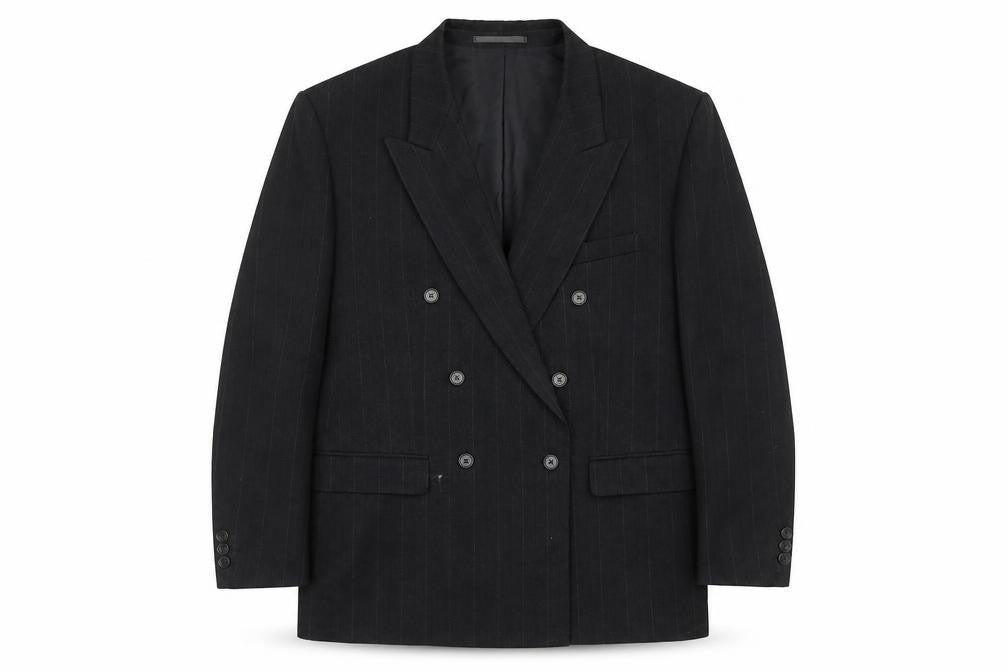 Burton Men's Black Double-Breasted Blazer, Size 44R