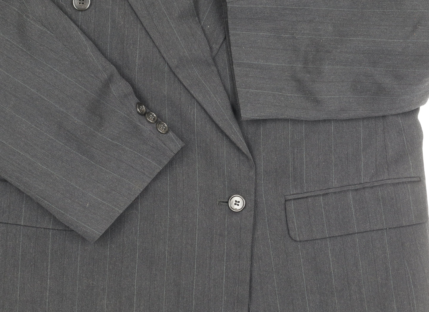 Burton Men's Black Double-Breasted Blazer, Size 44R