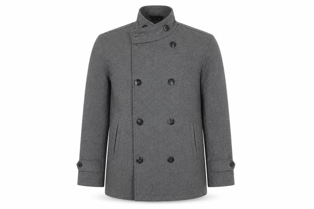 Peter Werth Men's Grey Pea Coat Size 4