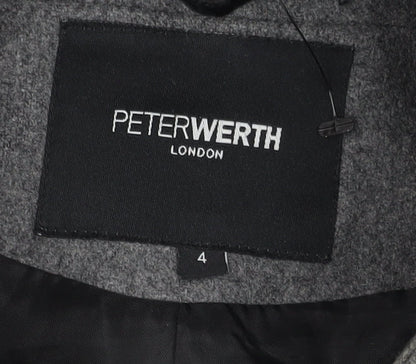 Peter Werth Men's Grey Pea Coat Size 4