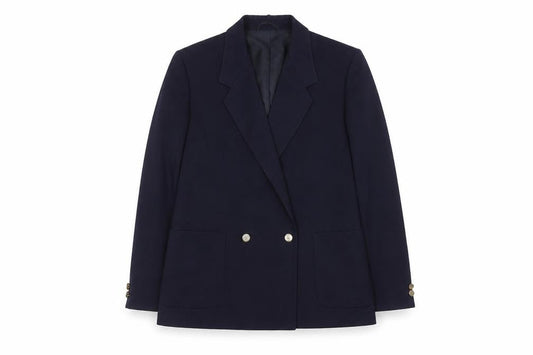 Marks & Spencer Women's Blue Blazer, Size 14, Double-Breasted