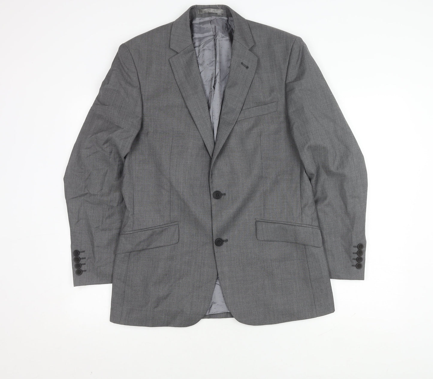 Jasper Conran Men's Grey Blazer 38 Regular Fit Wool Mix